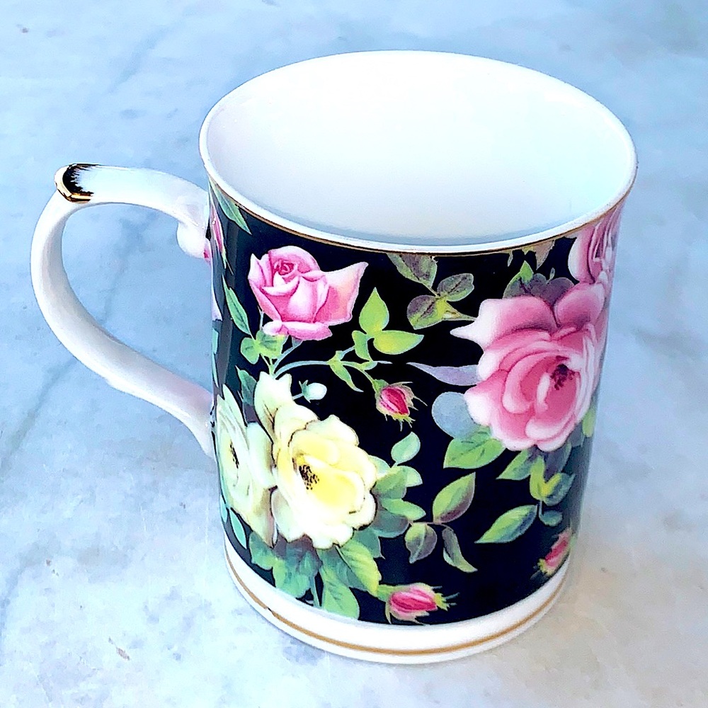 GRACES TEAWARE ROSES COFFEE MUG CUP NEW PORCELAIN